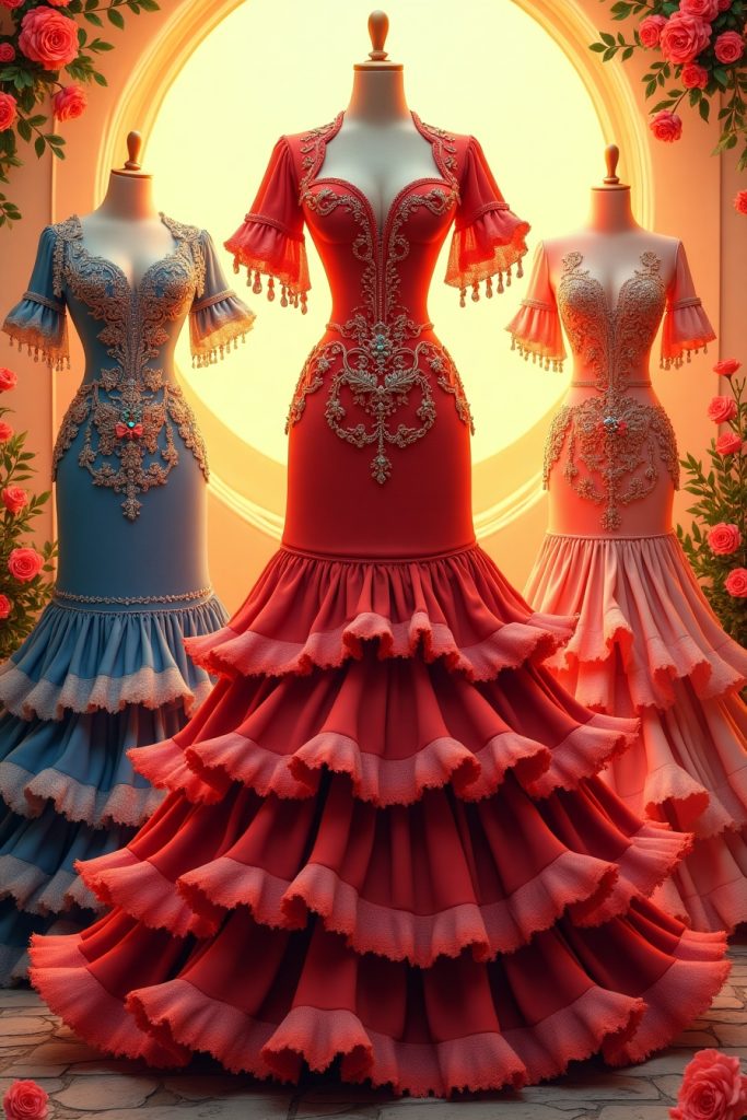 Flamenco Costume Design Templates